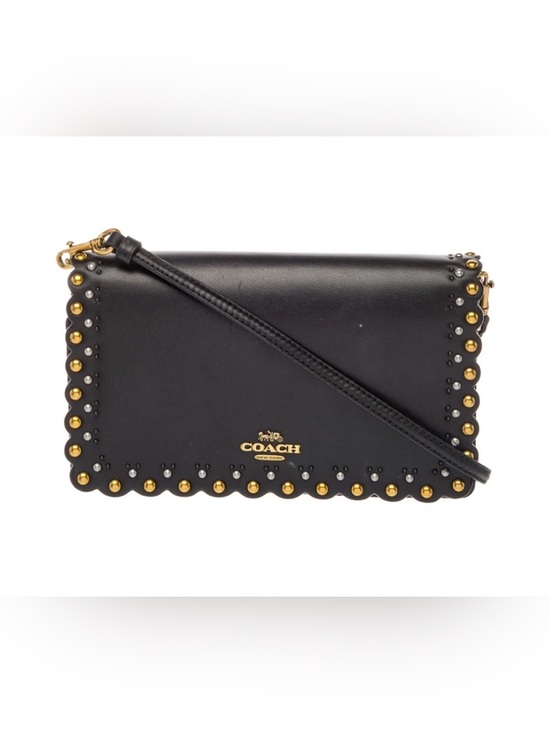 Coach Handbags - COACH Hayden Black Leather Crossbody with Gold Stud Accents
